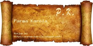 Parma Karola névjegykártya